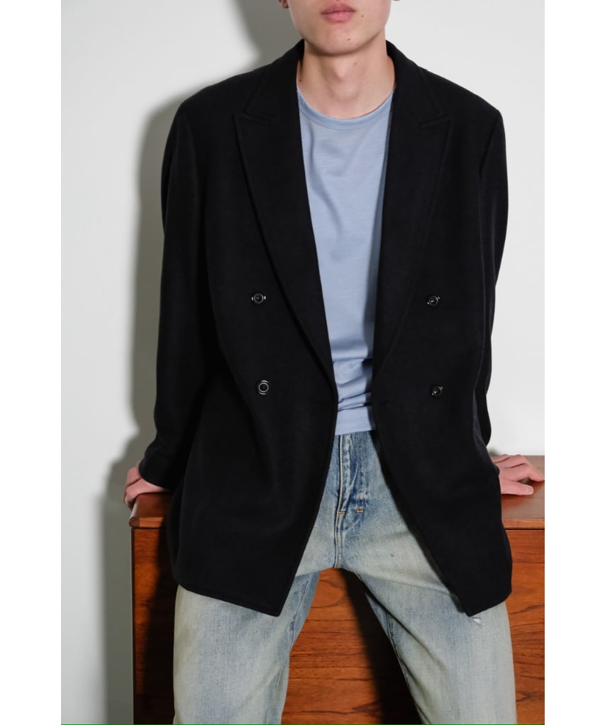 ULTERIOR CHAMBRAY SOFT MELTON DB JKT | MusterWe ULTERIOR CHAMBRAY SOFT MELTON DB JKT | MusterWe