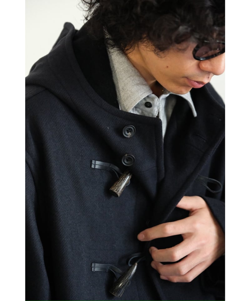 ULTERIOR CHAMBRAY SOFT MELTON DUFFLE COAT | Mus