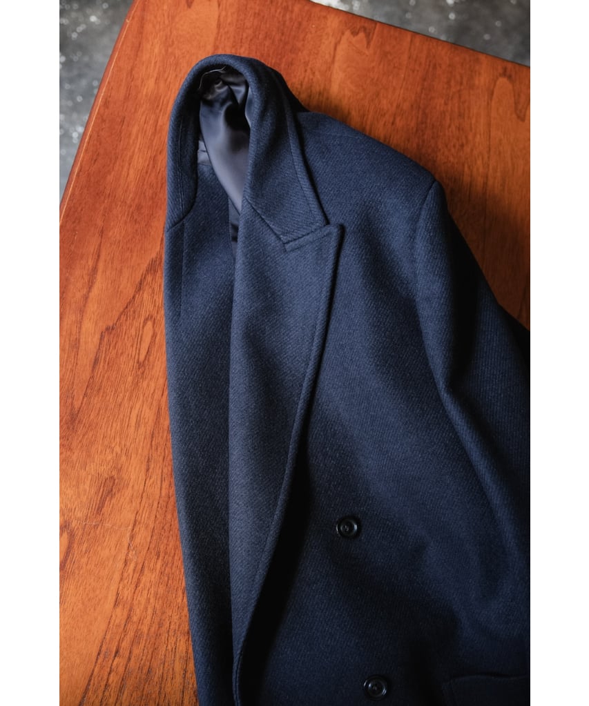 ULTERIOR　CHAMBRAY SOFT MELTON DB JKT ULTERIOR”CHAMBRAY SOFT MELTON DB JKT BLACK NAVY” | Lapel