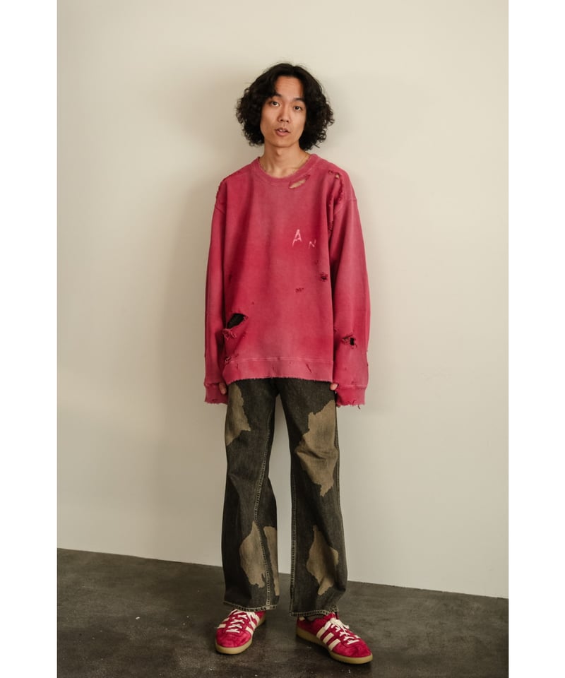 ANCELLM CRASH UNEVEN OVER SWEAT SHIRT | MusterW ANCELLM CRASH UNEVEN OVER SWEAT SHIRT | MusterW