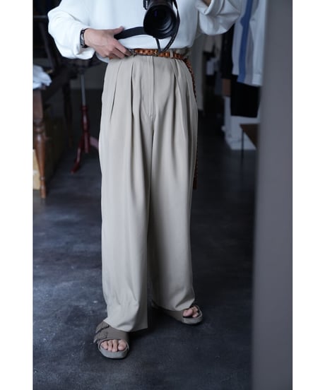 m's braque Limited silk100 TUCK BAGGY