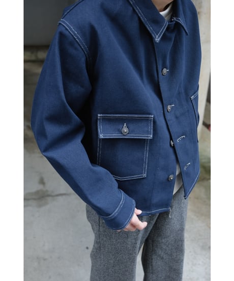 FAUVES "Exclusive" CARPENTER SHORT JACKET - DENIM-