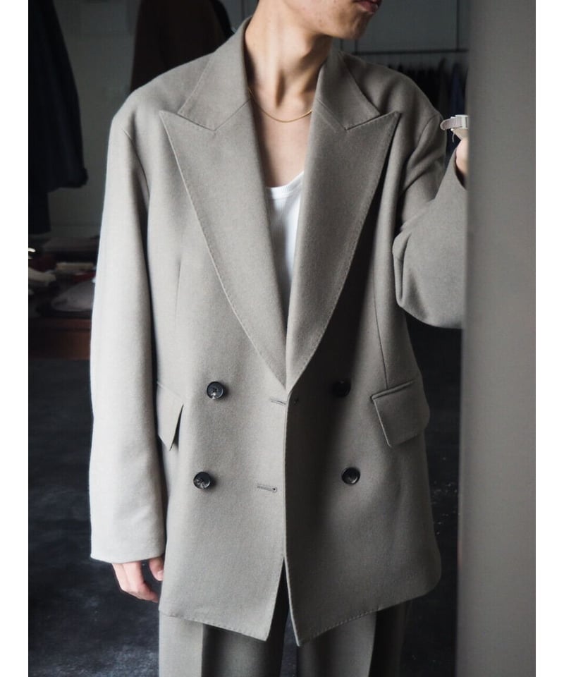 The CLASIK ダブルブレストピーコート グレー The CLASIK【ザ