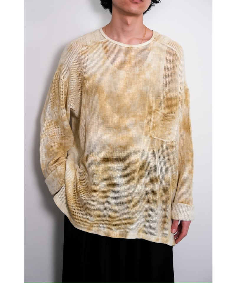 トップス ANCELLM 25SS MARBLING MESH LS T-SHIRT ANCELLM - MARBLING MESH LS T-SHIRT | COELACANTH アンセルム