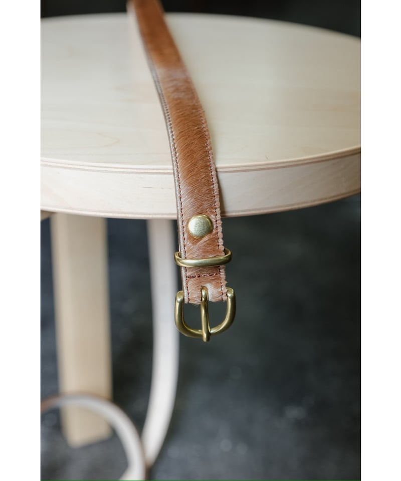 Post production レザーベルト　ウェスタン調 Post Production / Western-Belt -BROWN×GOLD- | Y