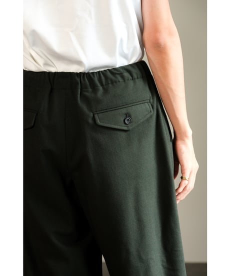 ULTERIOR SUPER FINE WOOL CHECKED DRAWSTRING PANTS