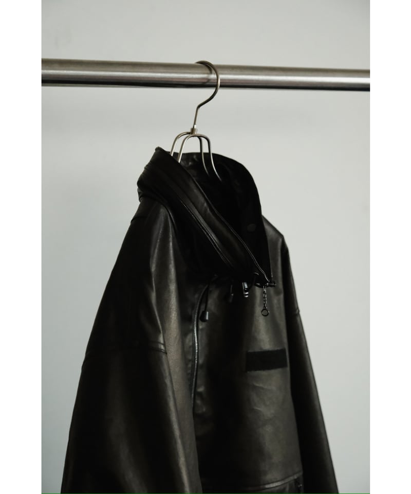 barbell object 黒 ml parkaレザージャケット ml parka | barbell object(バーベルオブジェクト) / アウター レザー