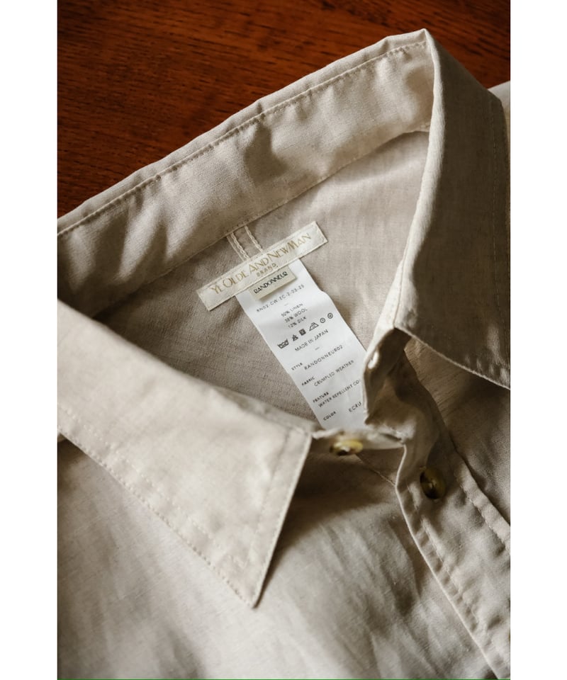 トップス ye olde and new man randonneur pullover YE OLDE AND NEW MAN RANDONNEUR 02 PULLOVER SHIRT ECRU