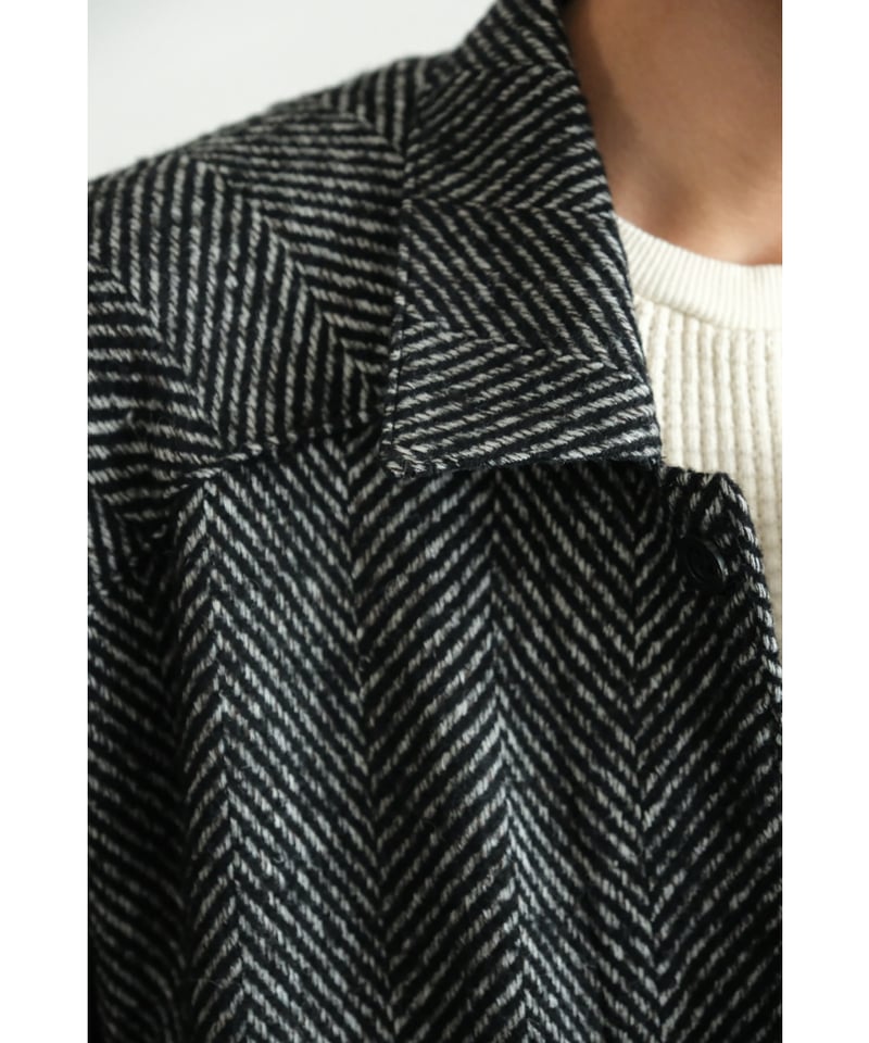 ANCELLM DAMAGE WOOL HERRINGBONE COVER ALL | Mus