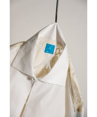 PERIOD FEATURES Cotton Poplin Back Knit Lace Pullover