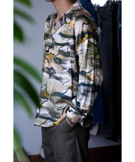 m's braque LONG SLEEVE ALOHA SHIRTS