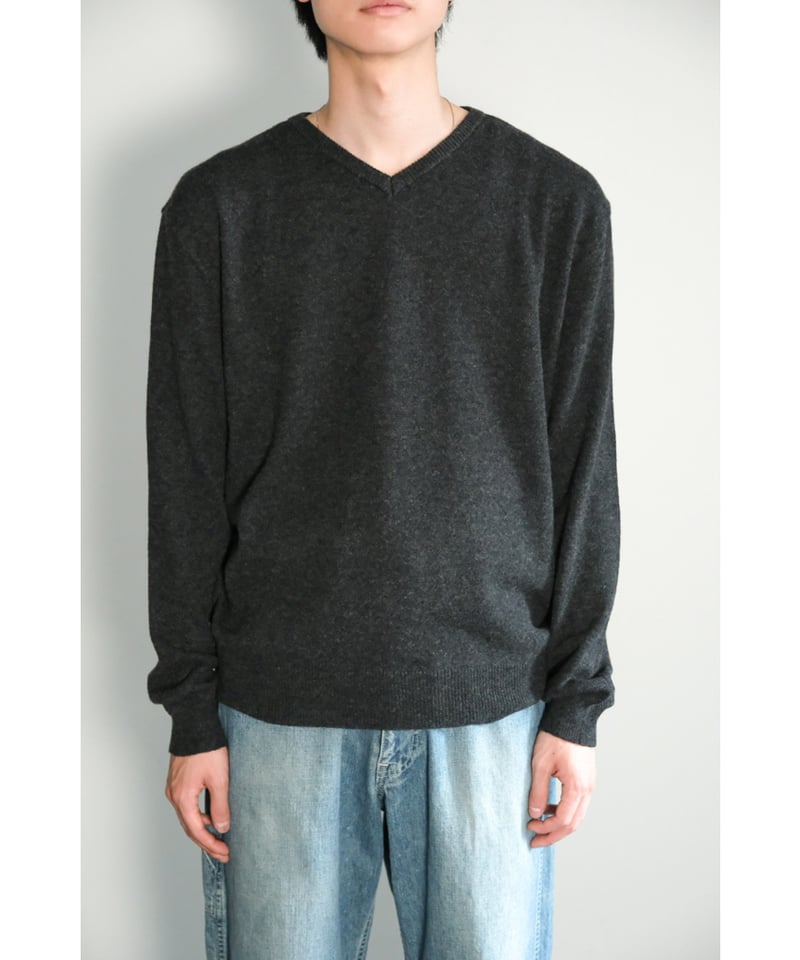 【ENCOMING】KNITTED V NECK JUMPER ENCOMING - KNITTED V NECK JUMPER Blue – STUDY SHOWROOM STORE