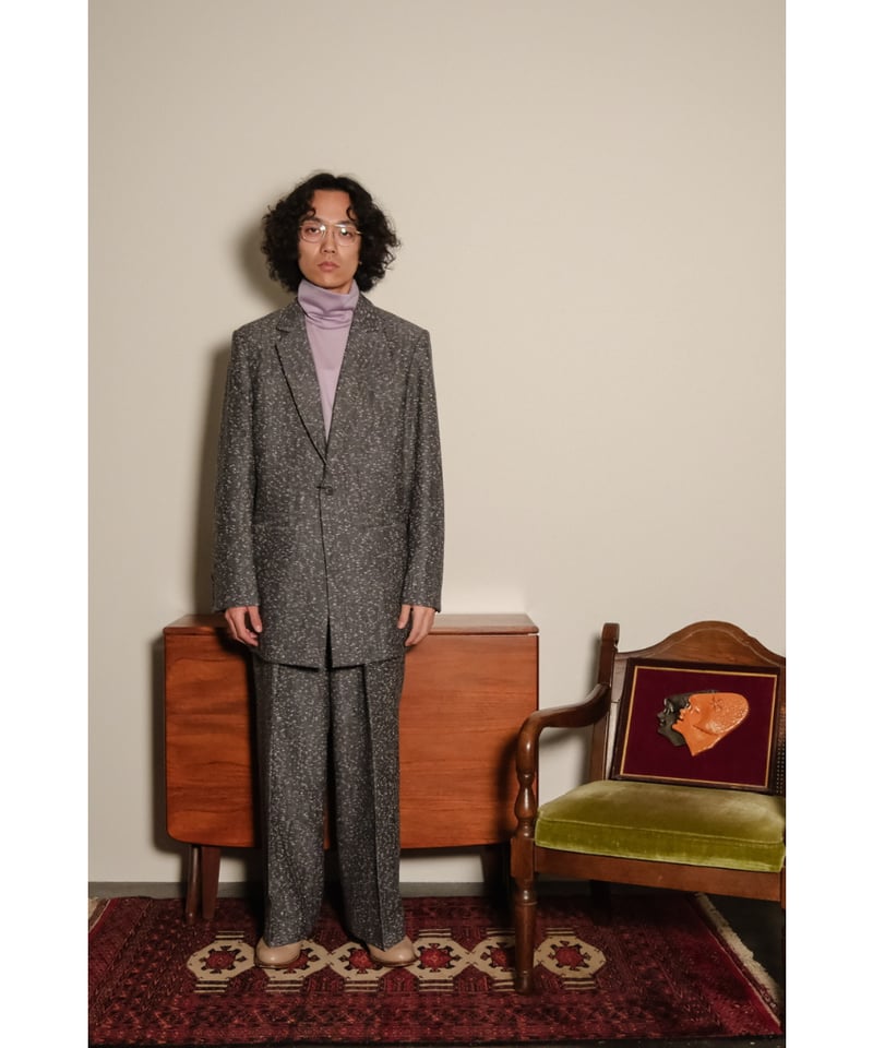 SASAKI SATORU SINGLE-TUCKED WIDE SLACKS | Muste
