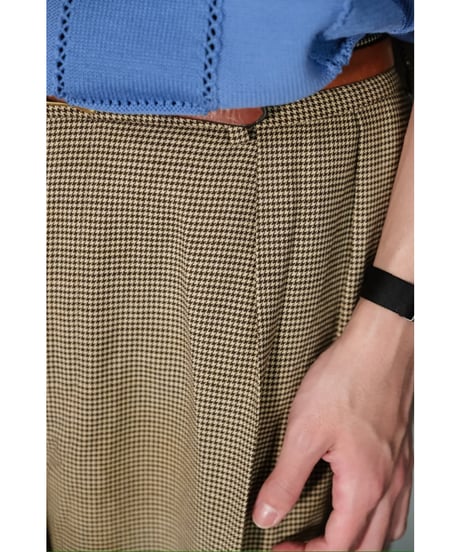 USED Hound's Tooth Wide Trousers