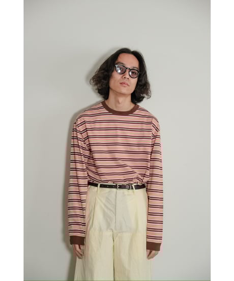 KANEMASA PHIL. 36G Multi Border L/S Tee