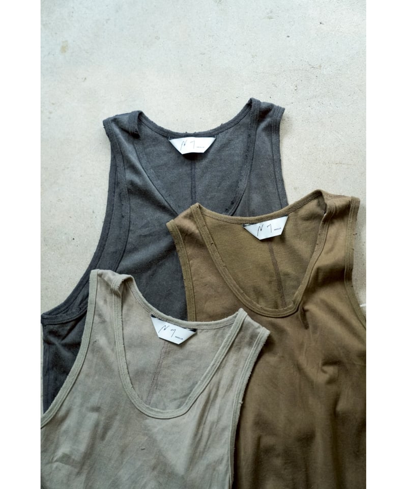 【ANCELLM】DAMAGE TANK TOP DAMAGE TANK TOP(BLACK) – ANCELLM