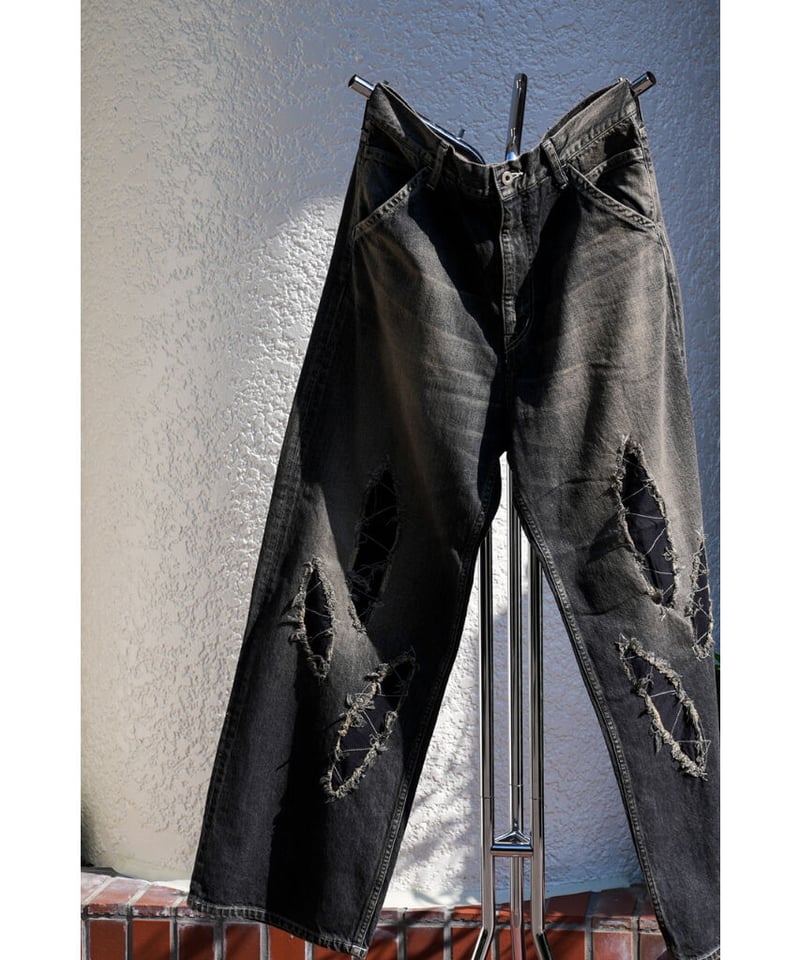 ENCOMING SLASHED DENIM TROUSER | MusterWerk Sud. ENCOMING SLASHED DENIM TROUSER | MusterWerk Sud.