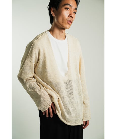 obafer "Exclusive" 和紙 V Neck Pullover