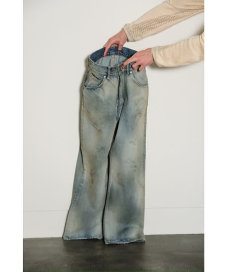 ANCELLM USED STRAIGHT 5P DENIM PANTS