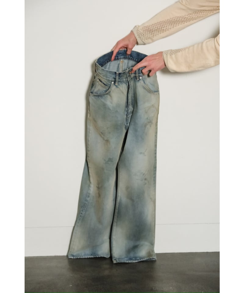ANCELLM USED STRAIGHT 5P DENIM PANTS | MusterWe