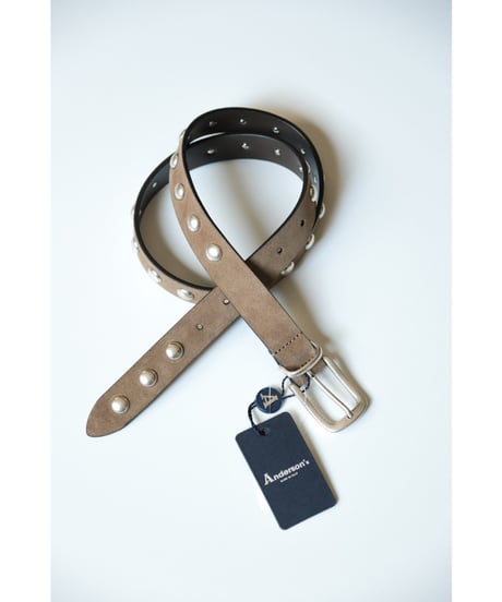 Anderson's "Exclusive" SUEDE STUD ANTIQUE BELT