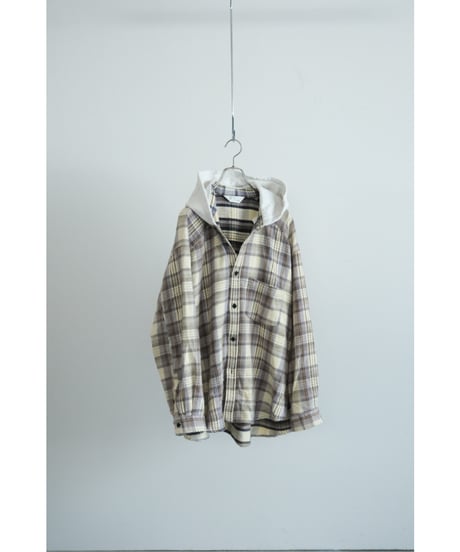 ANCELLM NEL CHECK HOODIE SHIRT