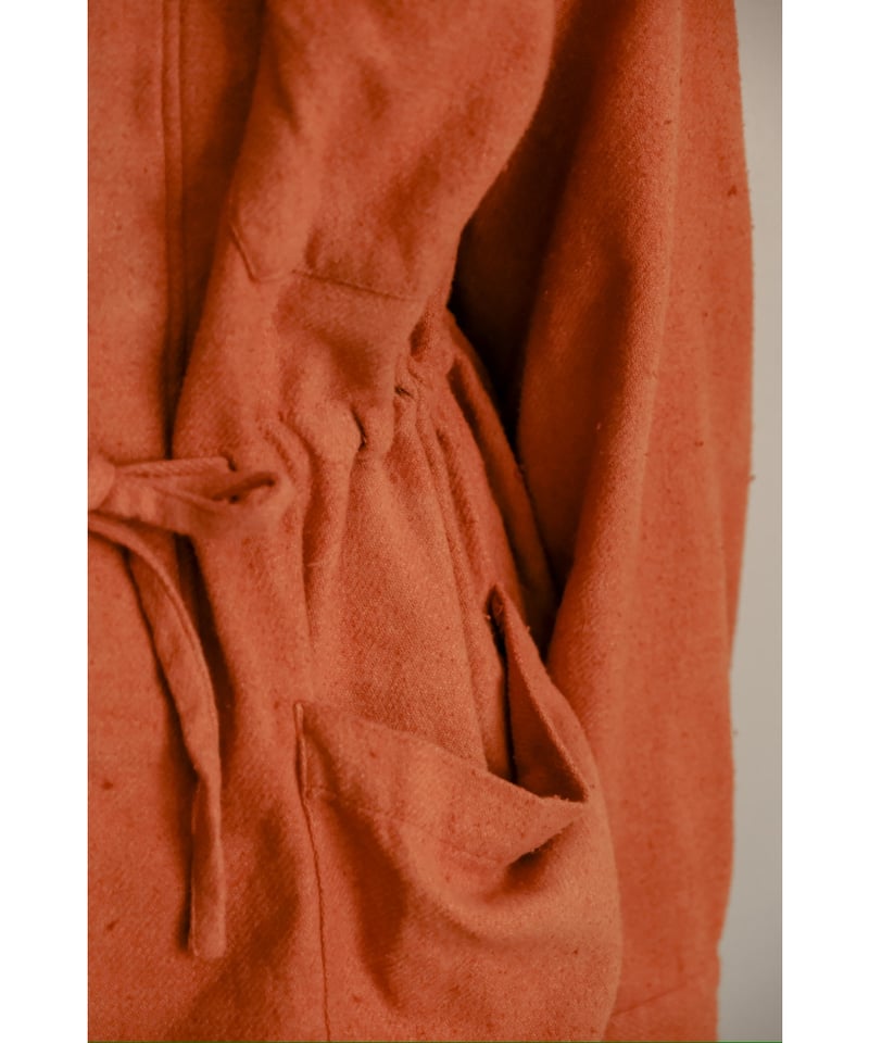 トップス ANCELLM PILLING SHIRT JACKET TERRACOTTA 2024AW】 ANCELLM (アンセルム) 
