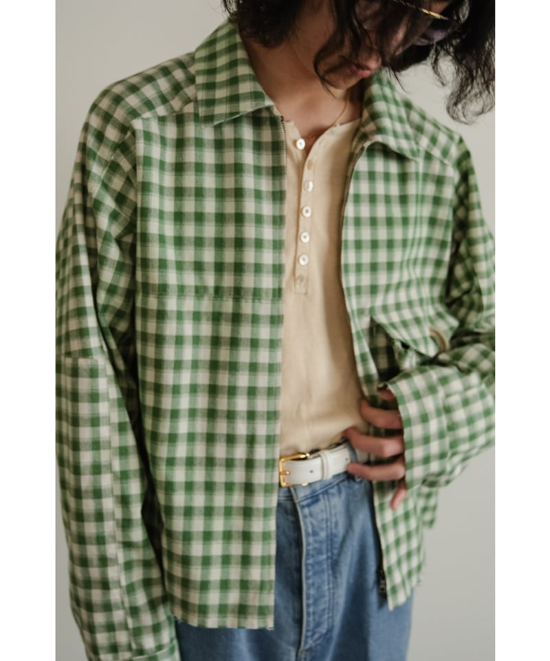ANCELLM C/R CHECK SHORT ZIPUP SHIRT | MusterWer
