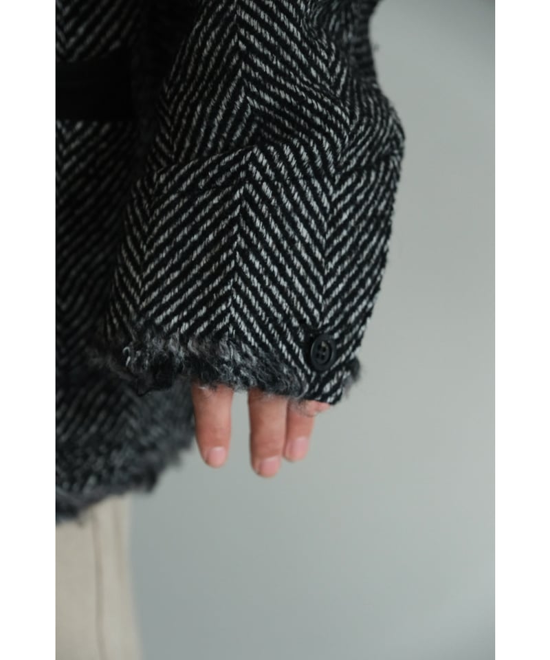 ANCELLM DAMAGE WOOL HERRINGBONE COVER ALL | Mus