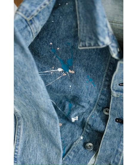 ensou. Erased Jean Jacket-Splash