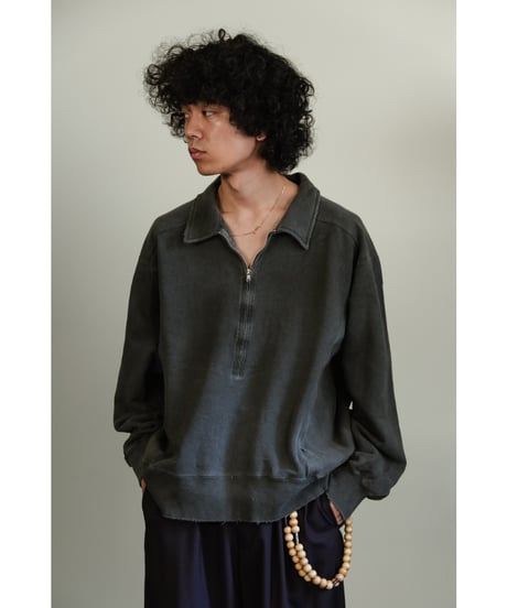 ANCELLM HALF ZIP SWEAT SHIRT