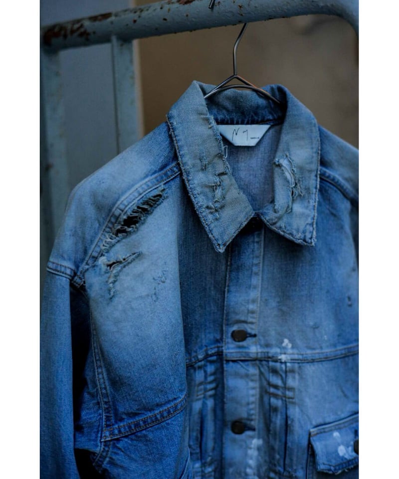 ANCELLM CRASH DENIM JACKET type-2 | MusterWerk ANCELLM CRASH DENIM JACKET type-2 | MusterWerk