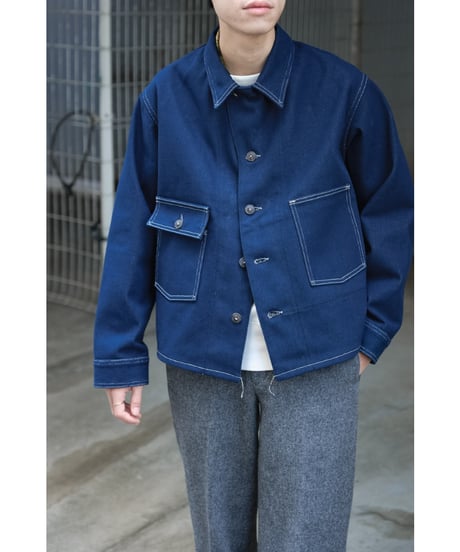 FAUVES "Exclusive" CARPENTER SHORT JACKET - DENIM-