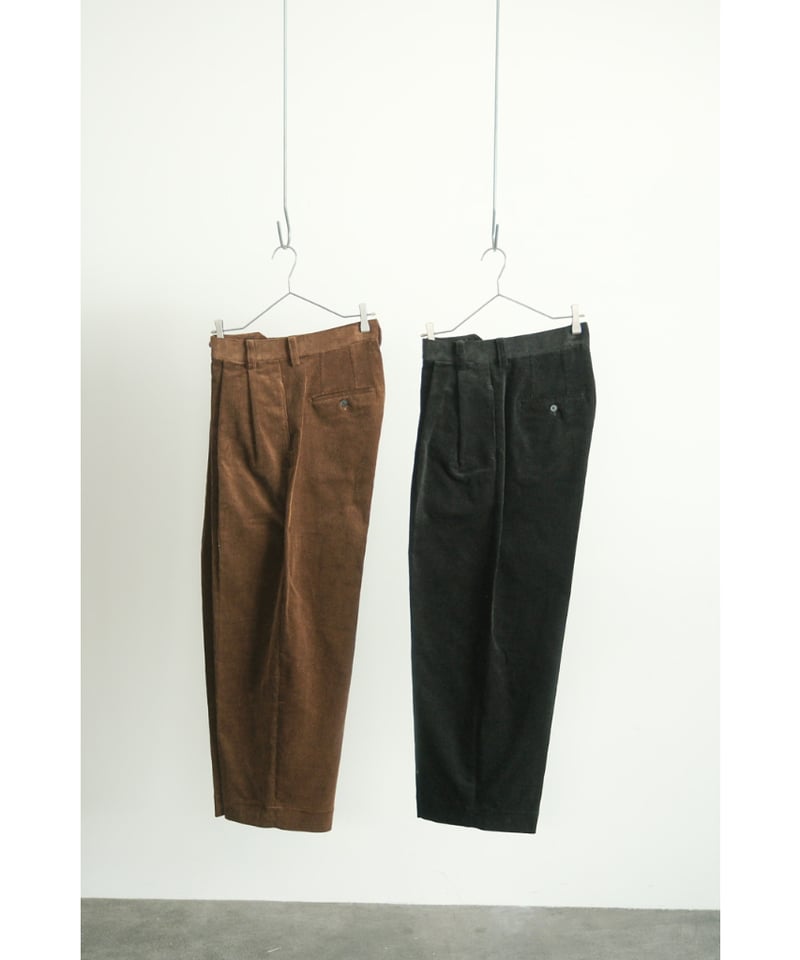 BISOWN CORDUROY 2TUCK WIDE TROUSERS | MusterWer