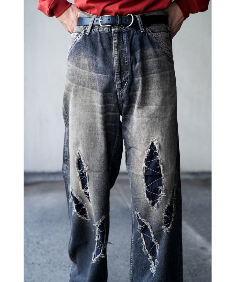 ENCOMING SLASHED DENIM TROUSER | MusterWerk Sud 