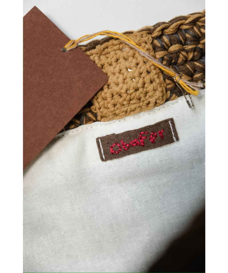 バッグ obafer crochet shoulder bag beige mix obafer crochet shoulder bag beige mix
