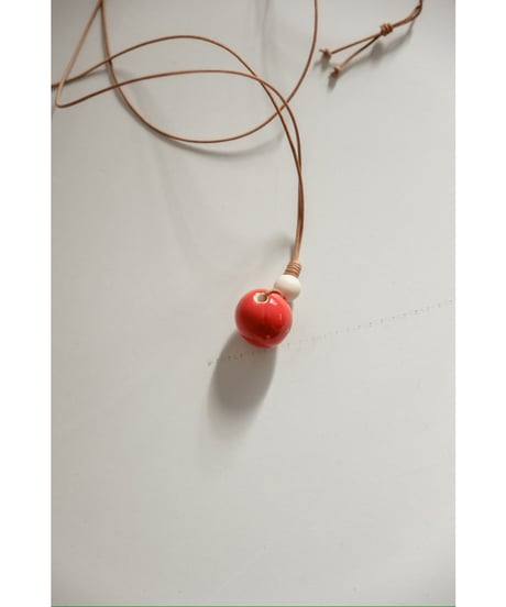 m's braque LEATHER CORD CERAMIC & WOODS NECKLACE