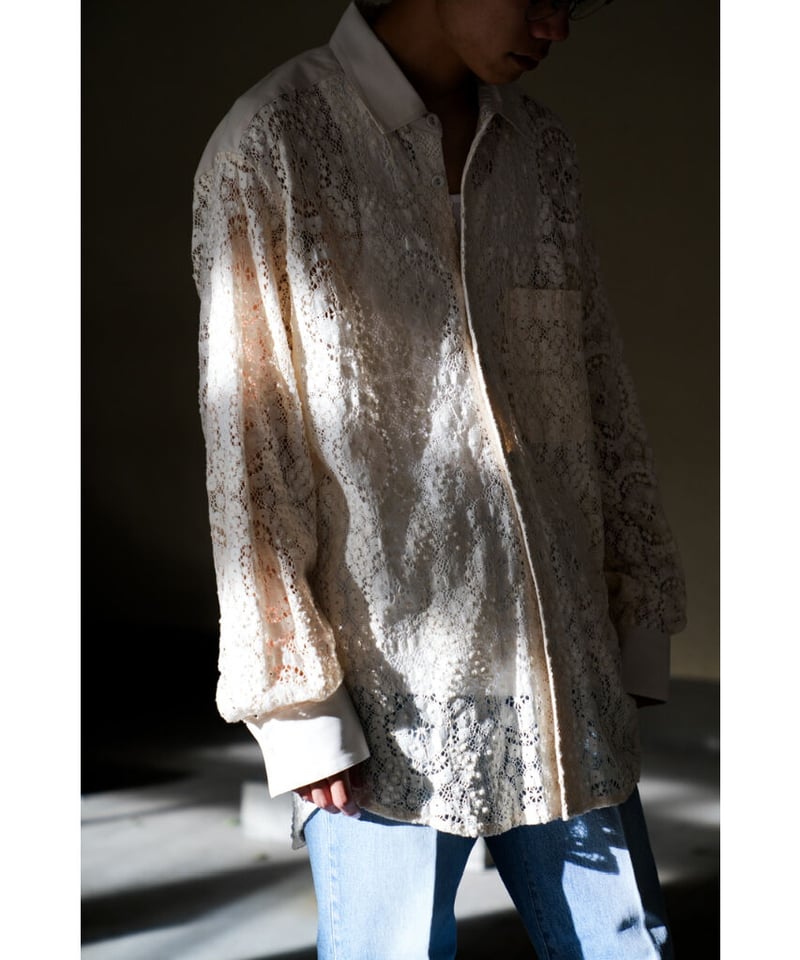 AAKU アークCLUNY SHIRT レースシャツ ブラック 黒 AAKU 