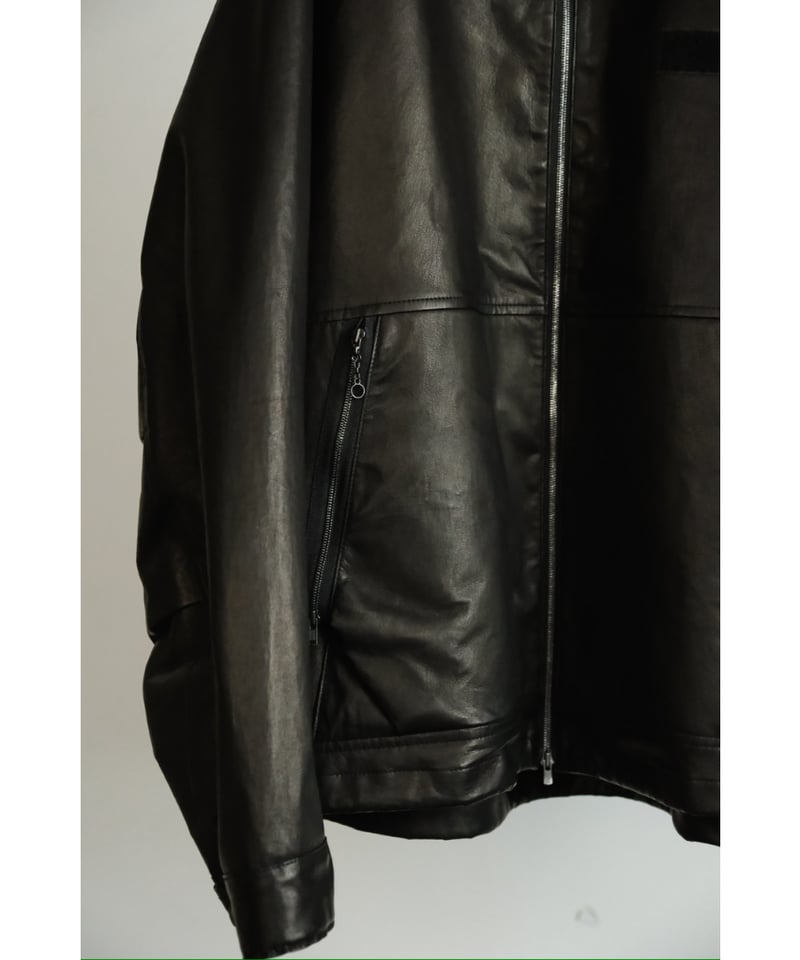 barbell object 黒 ml parkaレザージャケット barbell object ml parka | MusterWerk Sud.