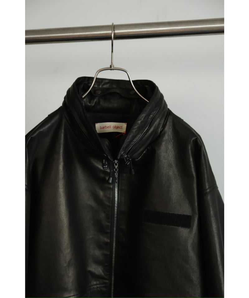 barbell object 黒 ml parkaレザージャケット barbell object ml parka | MusterWerk Sud.