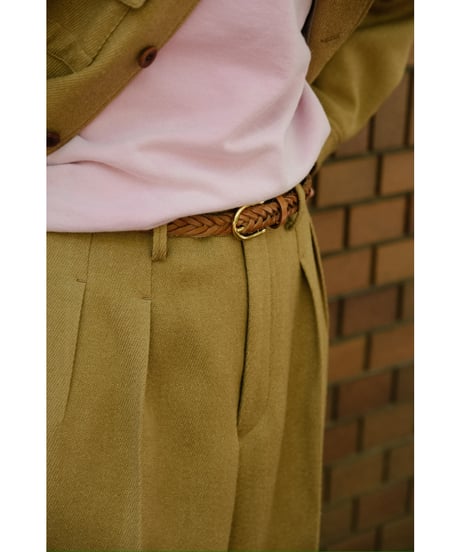 Gorsch "Limited" Vintage Serge Wool 2 Tuck Wide Trouser