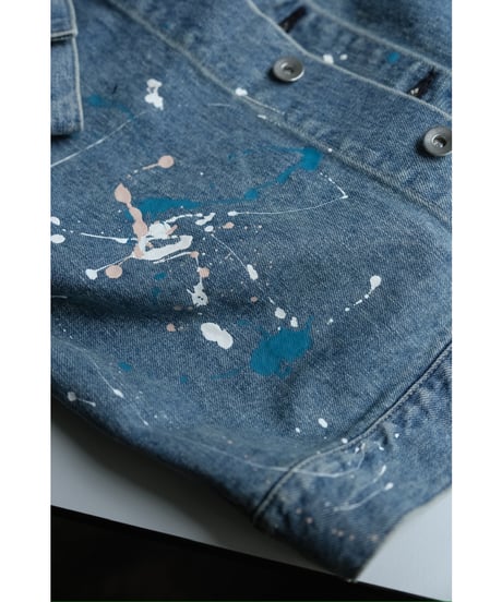 ensou. Erased Jean Jacket-Splash