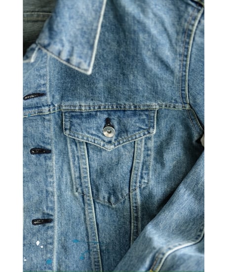 ensou. Erased Jean Jacket-Splash
