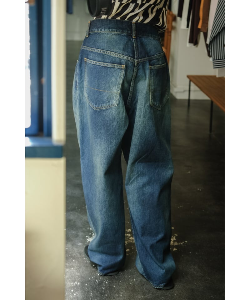 ANCELLM AGING TAPERED 5P DENIM PANTS | MusterWe ANCELLM AGING TAPERED 5P DENIM PANTS | MusterWe
