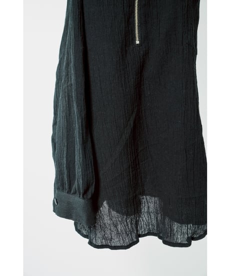 ANCELLM CREPE HALF ZIP SHIRT