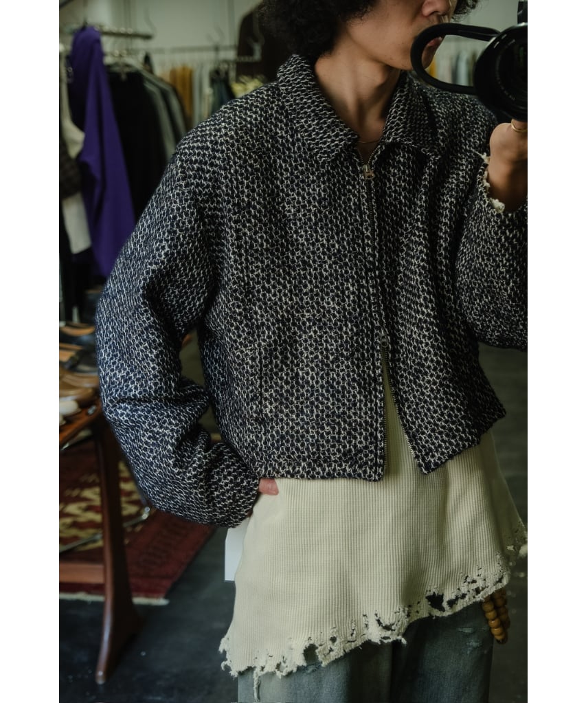 【美品】BISOWN MIXTWEED SHORT ZIP BLOUSON 力強く、美しい（別注）｜y_s_k117