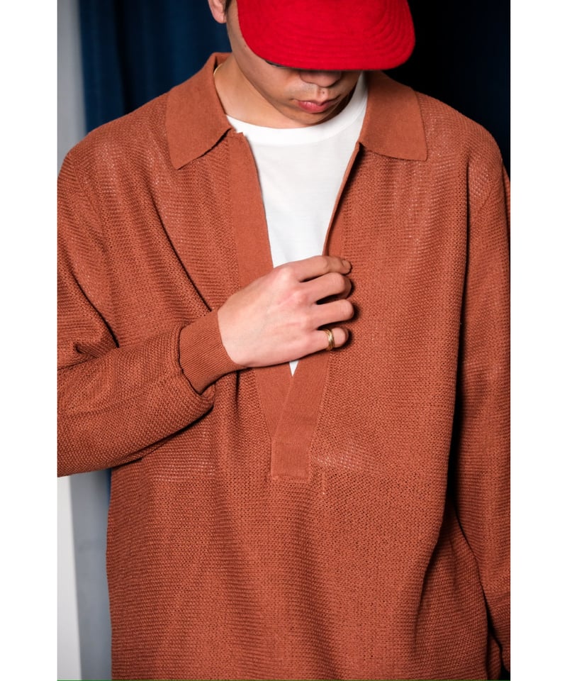 WALENODE　スキッパーニット WALENODE 18.5 Micron wool Skipper knit wear 