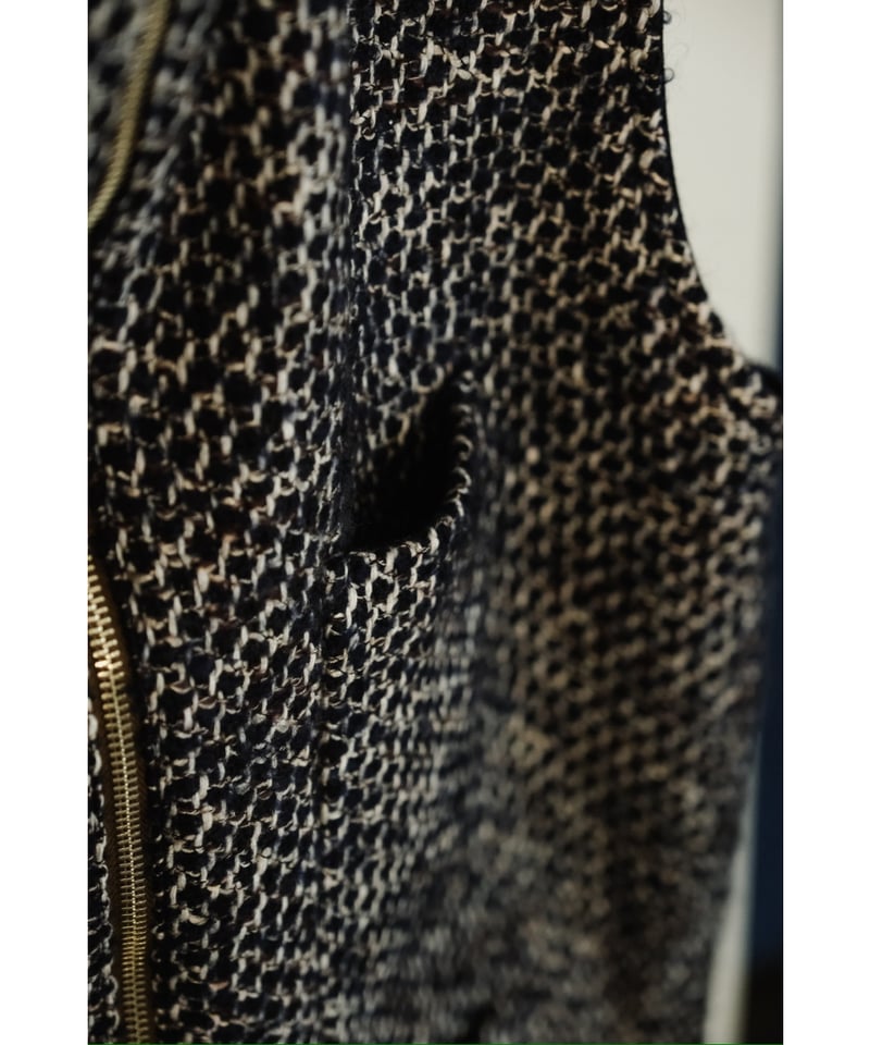 【美品】BISOWN MIXTWEED SHORT ZIP BLOUSON BISOWN 