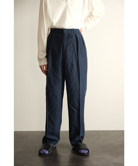 USED Linen Silk Wide Trousers