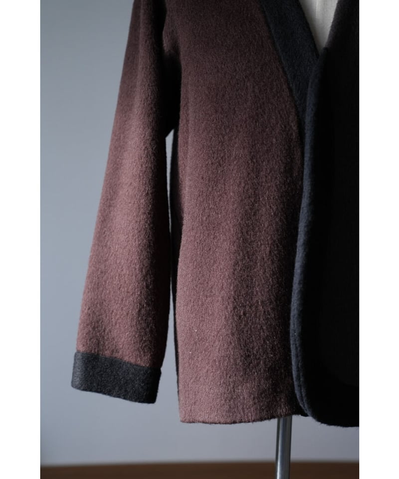 m's braque SOFT SEAM ASSYMETRY NO COLLAR JACKET